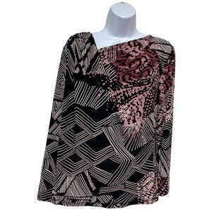 Women's Medium Pullover Blouse Long Sleeve Multi-Color Design By-Blue Joint